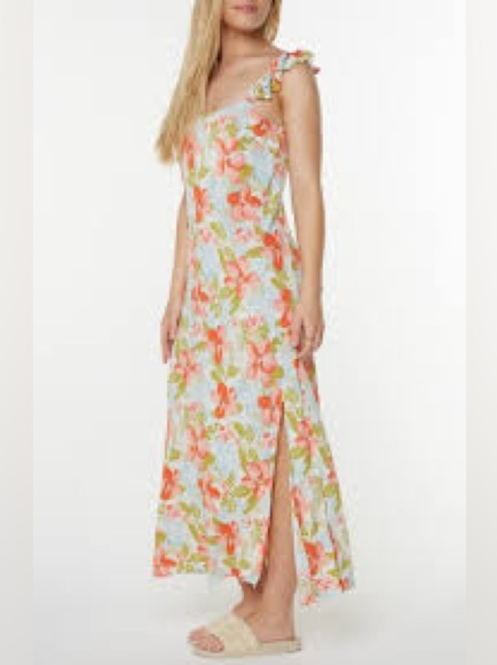 🌺 Roxy Sur La Plage “Daydreamer” Floral Maxi Dress Cover-Up | NWT | Medium 🌺 - Picture 2 of 11